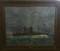 PAUL NICKEL "WELSH"(AMER.1948-2008): "Yamoto" Ship American Folk Art Gold Frame