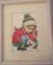 6 Original Greeting Card ArtWork Ca 1960 Christmas, Valentine’s, Easter, Halloween

