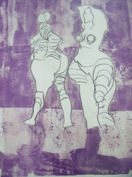 RON TOMLINSON 1945-2018 NYC,TX:“2 Great Nudes” Litho CA 1970 Pencil Sign 81/135 