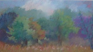 MADLYN-ANN C. WOOLWICH PASTEL"TREES" LISTED ARTIST SIGNED GOLD CUSTOM FRAME