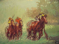 A.BIGDUNGLADEWA LISTED OIL PAINTING HORSE RACING 1993
