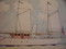 Nancy Winslow Parker Listed Illustrator (NYC 1933- 2014) "Sailing Ship"  Watercolor Ca 1980 Framed