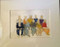  RICHARD AHR:1929-2012 NEW YORK CITY "The Group" Watercolor Painting 1999