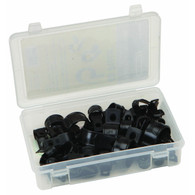 Made from nylon for extra strength. Includes 40 pieces and storage case. Sizes included are 10x3/8", 10x1/2", 6x3/4" and 14x1/4"
