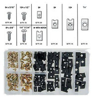 U Clip + Screw Kit Assortment 170 pcs