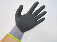 Perfect gloves for mechanics or handling delicate items or assembly work and a variety of other jobs

Nylon gloves with nitrile palm coating thin and lightweight

Fits tight and won't compromise dexterity

Also has a sandy finish for sure grip handles fragile materials

This listing is for one pair size 9


