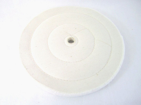 8" Canton Buffing Wheel 1/2" Arbor 100% Cotton
Use this extra-soft 100% Cotton flannel wheel for all final coloring operations. This extra-soft brushed wheel gives you the most brilliant finish of all buffs. Available in single and double-wide widths. Use with White Rouge, Jeweler's Rouge, Chrome Rouge, or Plastic Compounds