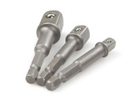 3pc Power Extension Bar Set
Drop forged chrome vanadium steel
Heat treated
Converts 1/4" hex drive to square drive
Comes with the following sizes
1/2", 3/8" and 1/4"