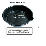 Oil Fluid Chemical Antifreeze Drain Pan Tray Bowl 6 Litres Pouring Lip Spout 30 pack
