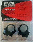 WARNE Maxima QD 1" Med Scope Rings 11mm 3/8" 721LM