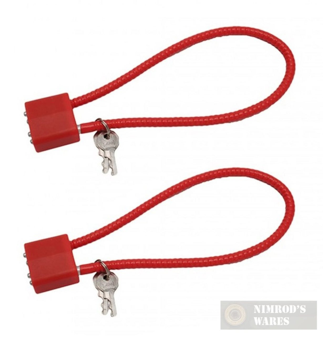 TWO DAC CA DOJApproved 15" Gun Cable LOCKS FSD w/ 2 Keys CL012014 Nimrod's Wares