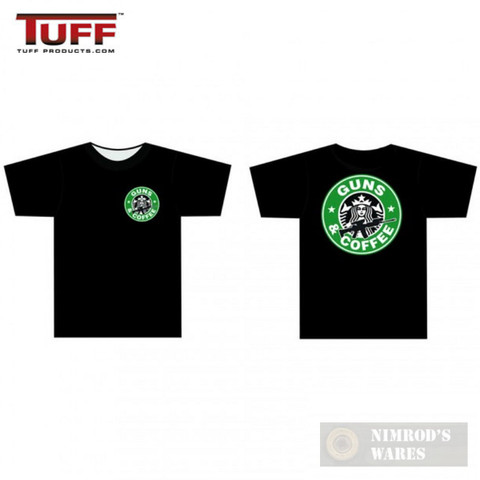 TUFF "Guns & Coffee" T-Shirt Black Large 3001BKLG
