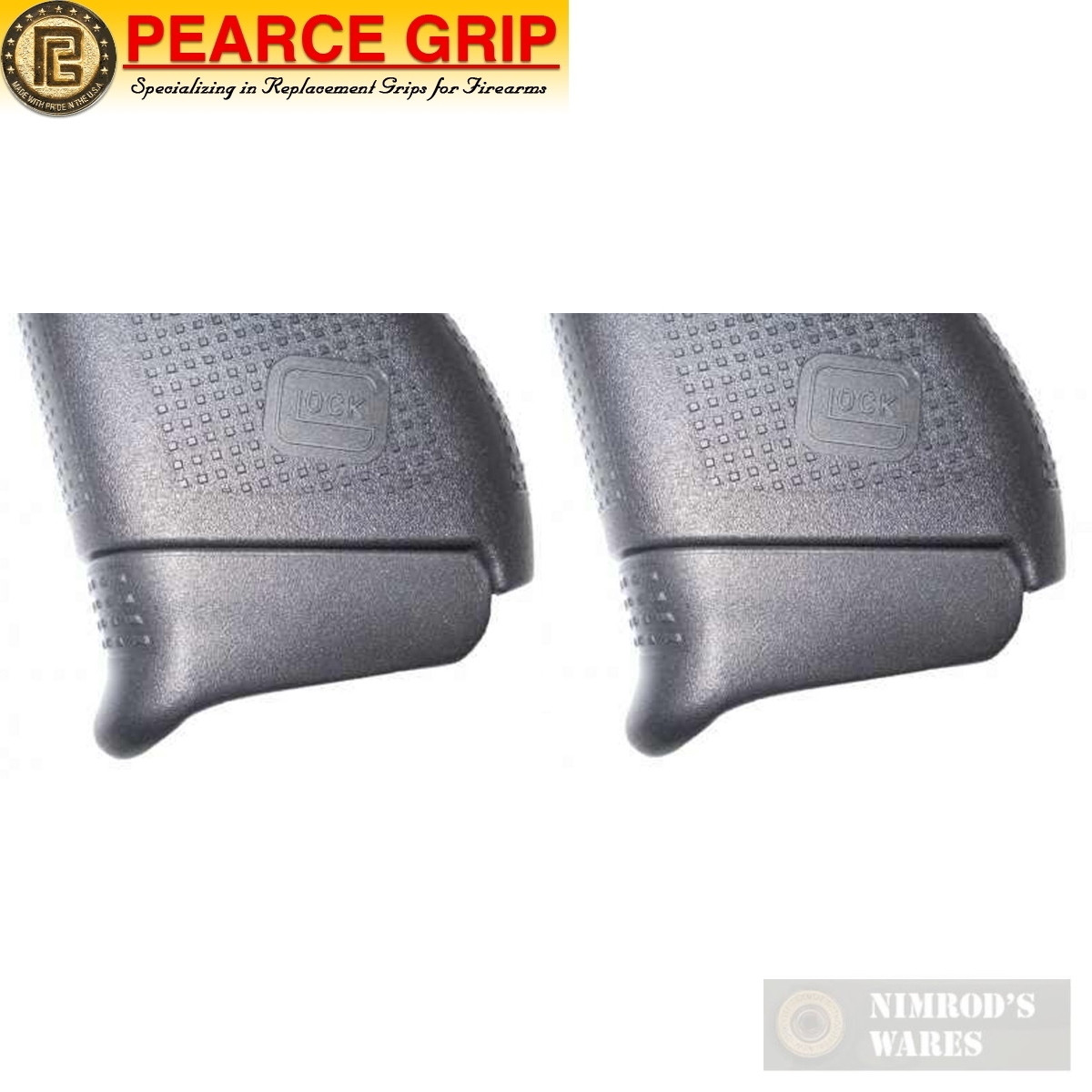 2PACK Pearce Grip GLOCK 43 G43 Grip Extension PLUS one PG43+1