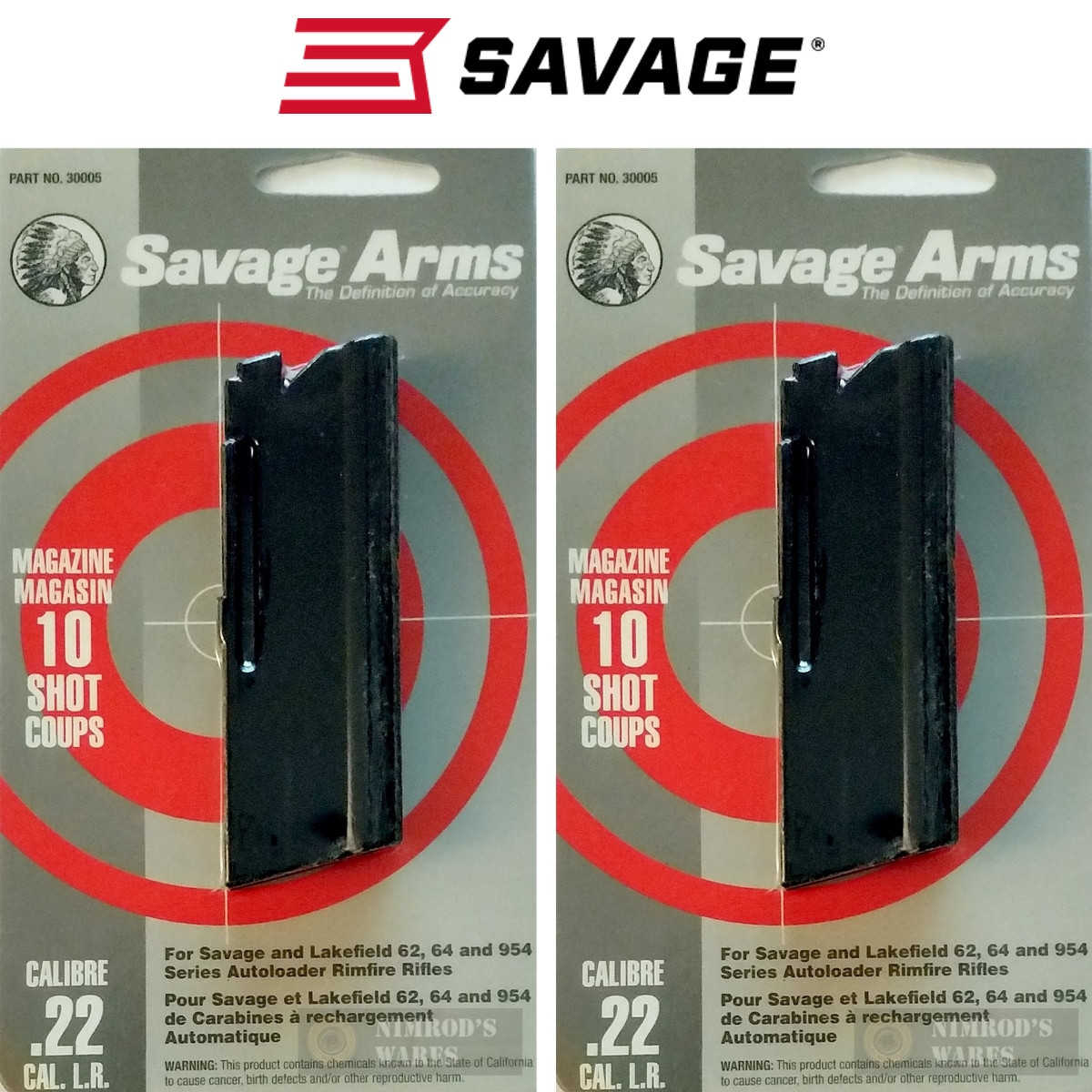SAVAGE ARMS 30005 Stevens Lakefield 62 64 954 22L 10 Round Magazine