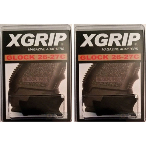 2-PACK X-Grip GL2627c Use Glock 19 23 32 Full-Size Mag in G26 G27 G33