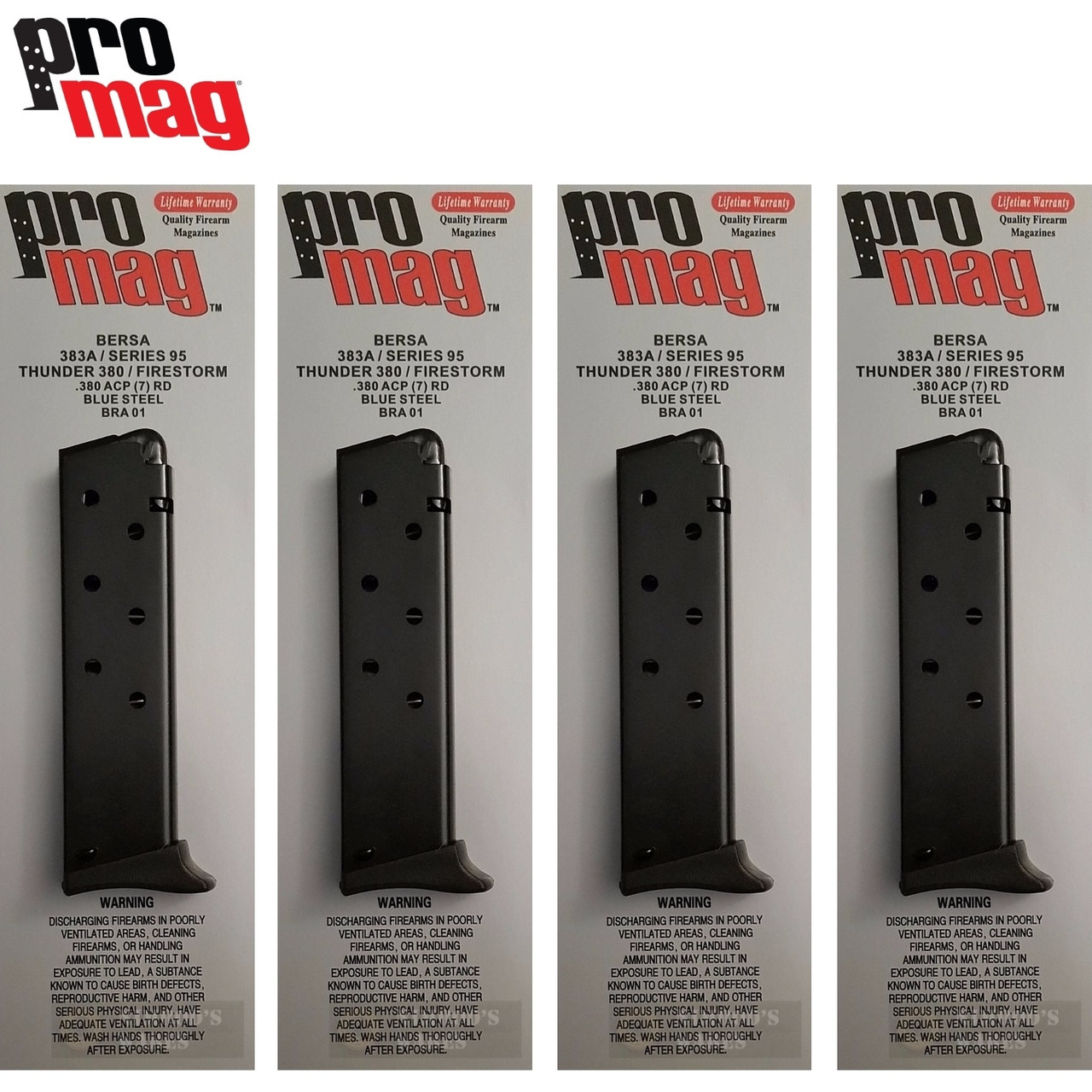 4 Pack Promag Bra01 Bersa 3a 95 Thunder 380 Firestorm 380acp 7rd Mag Nimrod S Wares 4 Pack Promag Bra01 Bersa 3a 95 Thunder 380 Firestorm 380acp 7rd Mag Nimrod S Wares