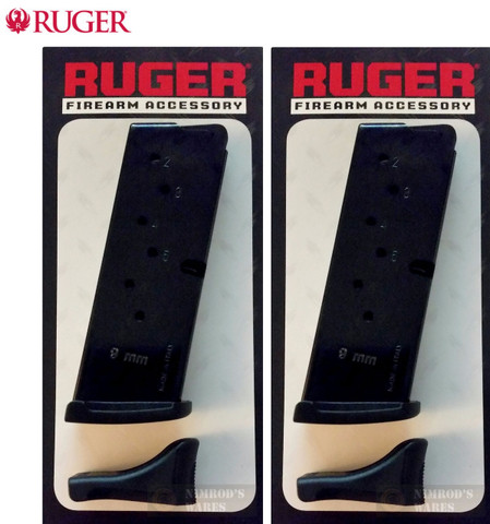 2-Pack Ruger LC9 LC9S 9mm 7-Round Magazines 2 x Floorplates 90363