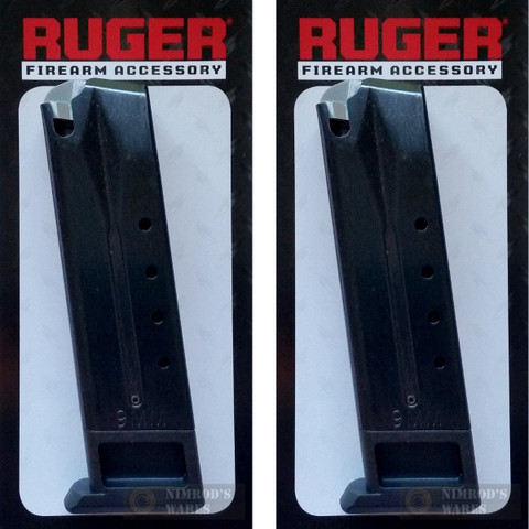 RUGER 90088 P89/P93/P94/P95/PC9 10Rd 9mm Magazine 2-PACK