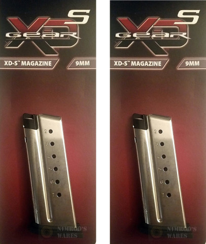 Springfield XDS XD-S 9mm 7-Round Magazine 2-PACK OEM XDS0907