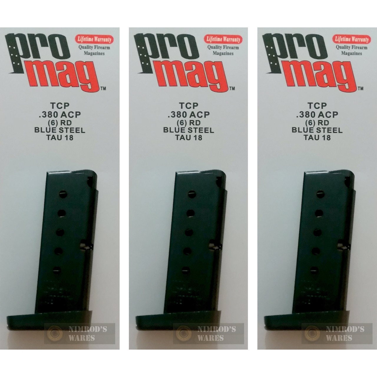Details about   Mecgar 6 Round Magazine Fits Taurus PT738 TCP .380 ACP  Blued Finish  MGPT7386B 