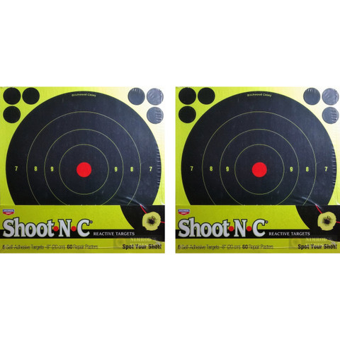 Birchwood Casey Shoot-N-C 8" Reactive Targets 10-Pack + 120 Pasters 34804