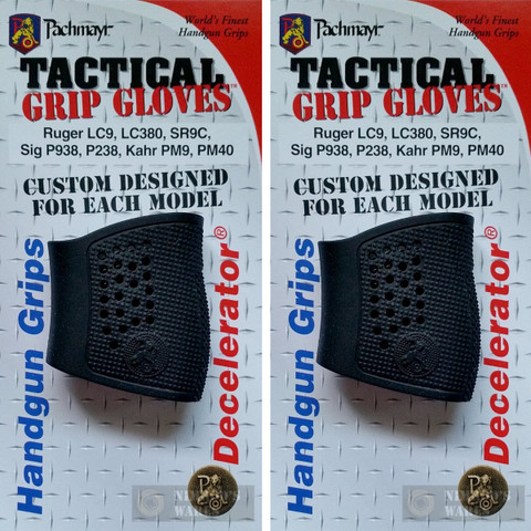 Pachmayr Tactical Grip Glove 2-PACK for Ruger LC9 LC380 SR9C / Sig P938 P238 / Kahr PM9 PM40 05177
