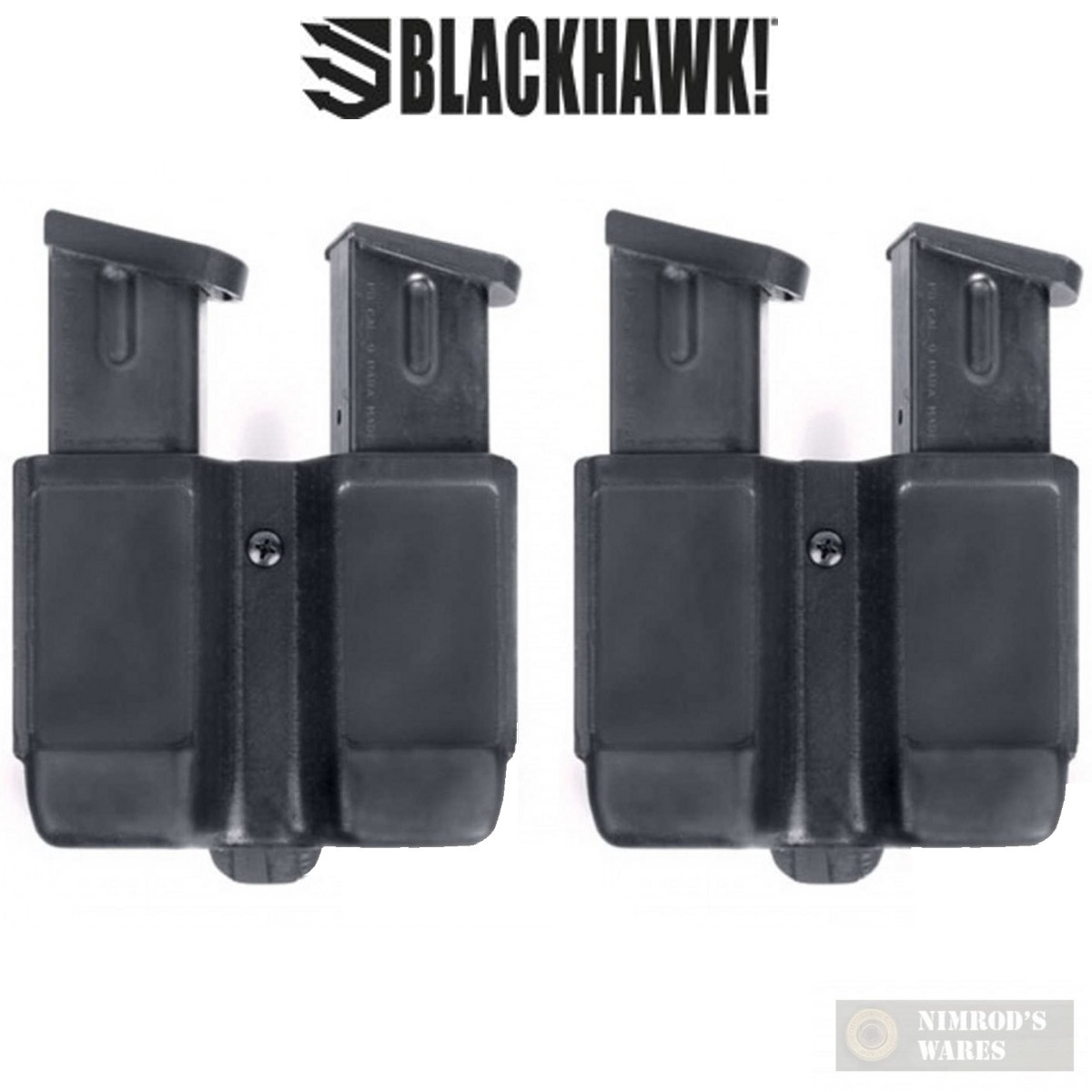 Blackhawk Modular 410510PBK Double Mag Case Single Stack Polymer for sale online 