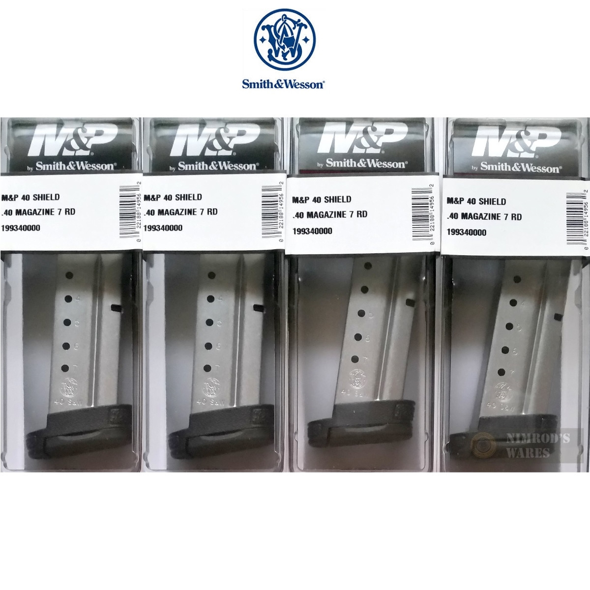 Smith & Wesson Magazine Fits .40 S&W 7 Rounds Shield Stainless Finger MGSW19934 22188149562 