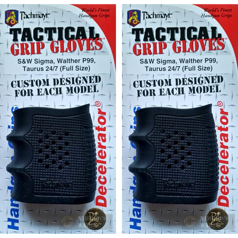 Pachmayr 05166 Tactical Grip Glove/Decelerator 2-PACK for S&W Sigma, Walther P99, Taurus 24/7