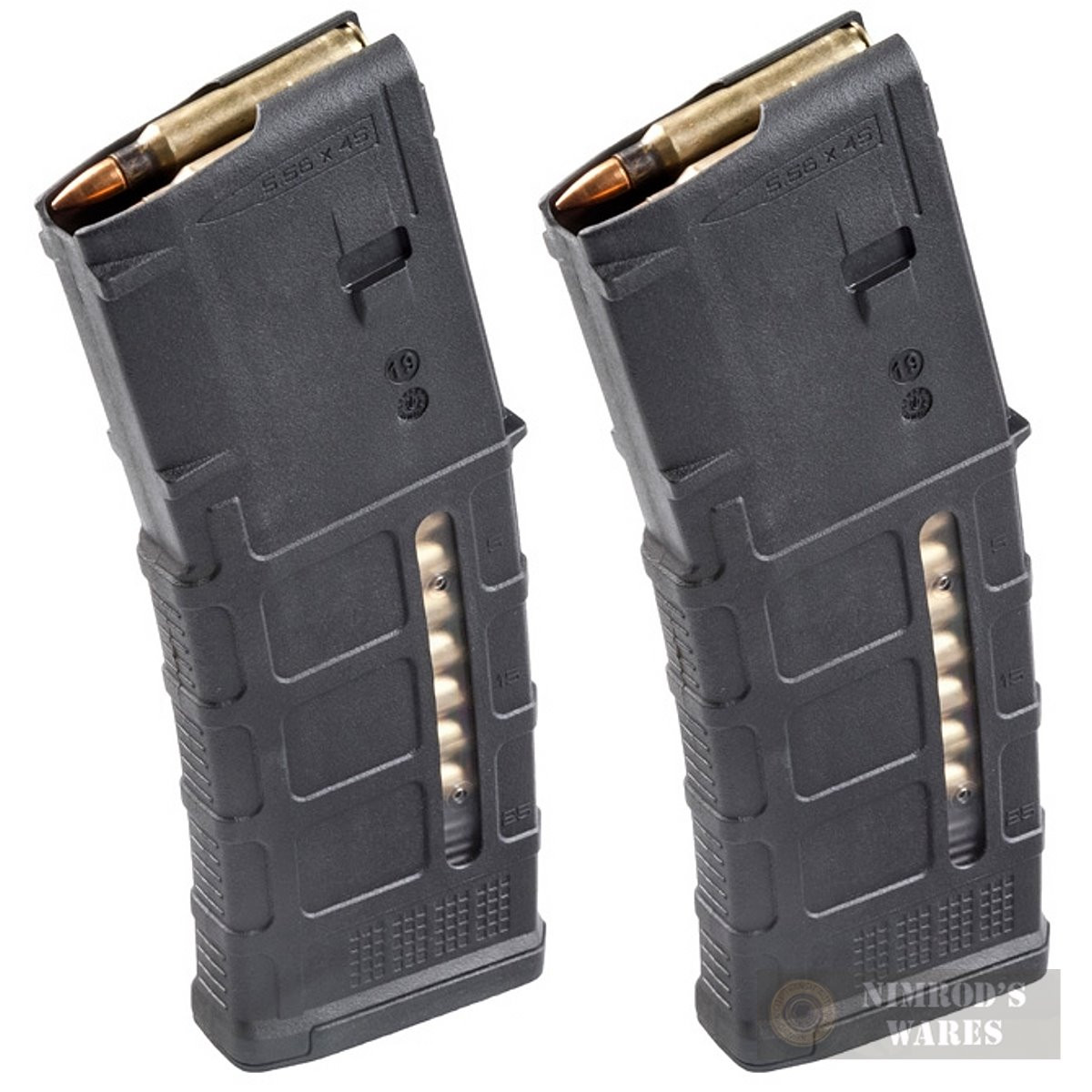 2 Pack Magpul Pmag 30 Ar M4 Gen M3 Window 30 Round 5 56x45mm Magazine Mag556 Blk Nimrod S Wares
