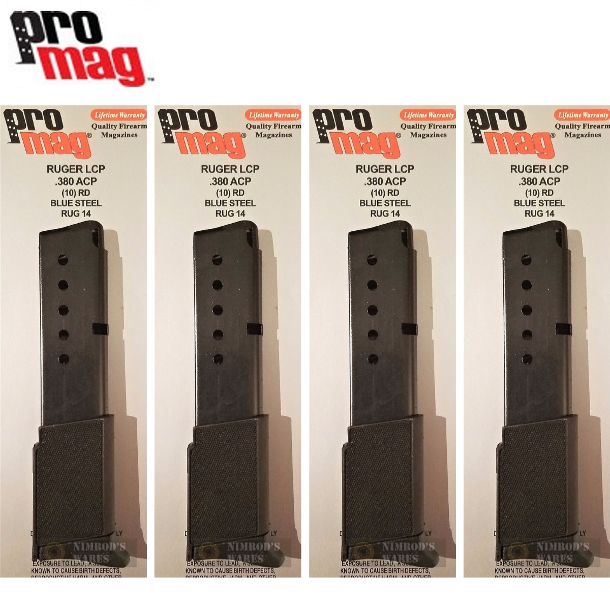 Details about   ProMag 10 Round Steel Clip Magazine RUG14 for Ruger Extended LCP .380 ACP 
