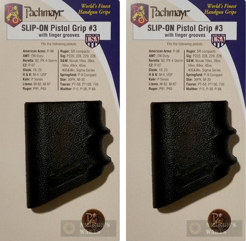 Pachmayr 05108 Model #3 Slip-On Grip Glove 2-PACK for MEDIUM Pistols