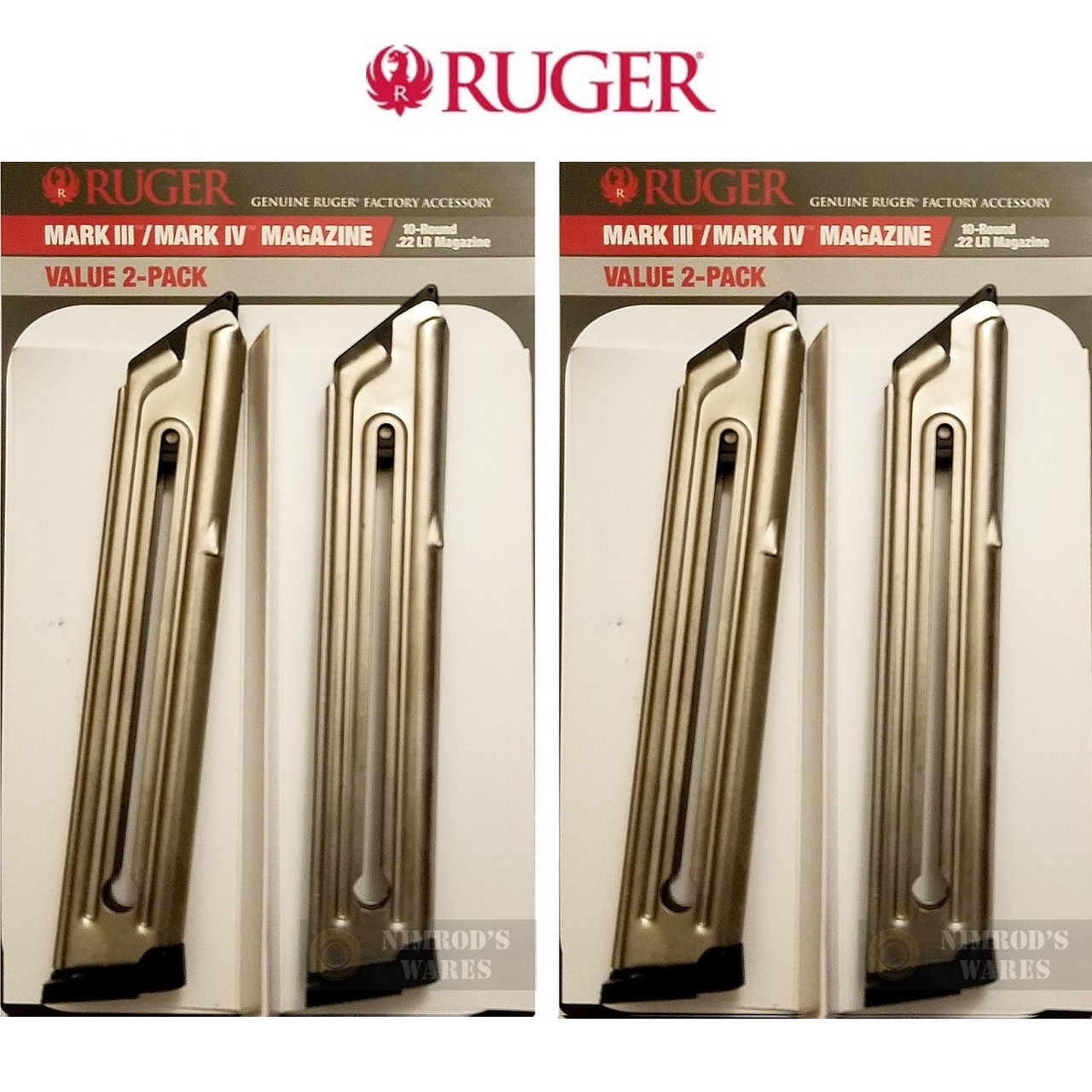 Ruger 90645 Mark III and IV Magazine 10 Rounds 2 Pieces for sale online 