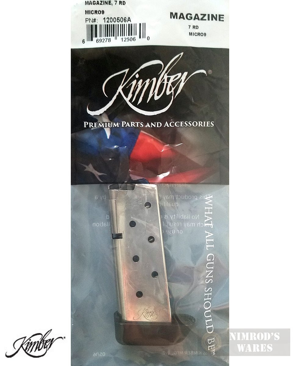 Kimber MICRO 9 9mm 7 Round MAGAZINE 1200506A 1200845A