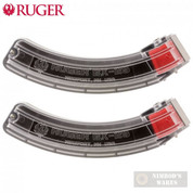 RUGER BX-25-CLR for 10/22 / SR-22 / 22 Charger / American Rifle / 77/22 .22 LR 25 Round MAGAZINE 2-PACK 90591