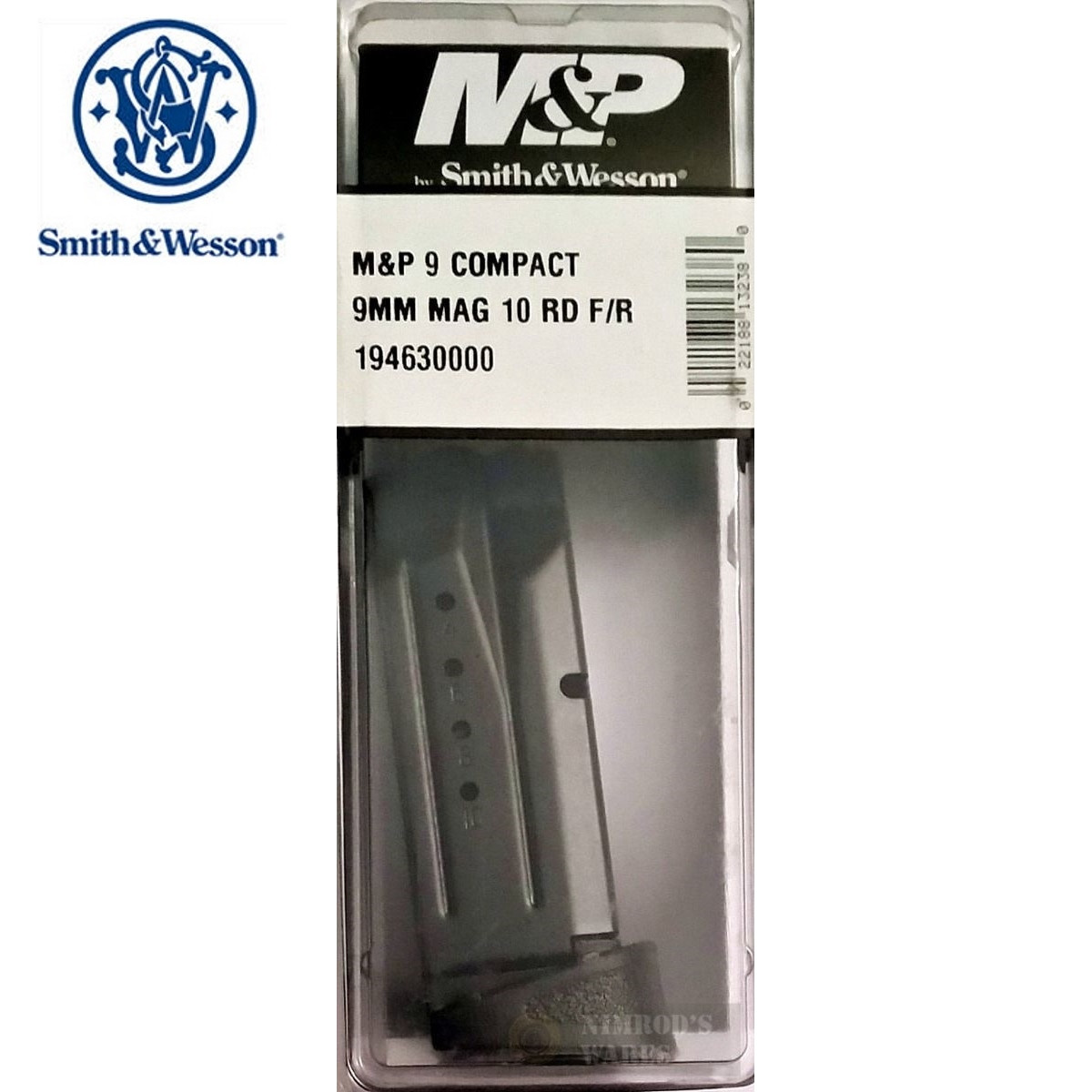 Smith & Wesson M&p 9mm Compact 9c 10 Round Magazine W/finger Rest 19463 10rd S&w for sale online 