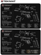 TekMat GLOCK 42 43 Armorer Cleaning Bench MAT 2-PACK 11"x17" 17-GLOCK-42-43