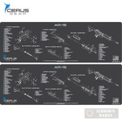 Cerus Gear AR15 Schematic ProMAT Bench MAT 2-PACK 12" x 36" Charcoal RM-AR15-SCH-GRY