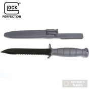Glock FIELD KNIFE w/ SAW 6.5" + SHEATH GRY Survival Tactical KG039180