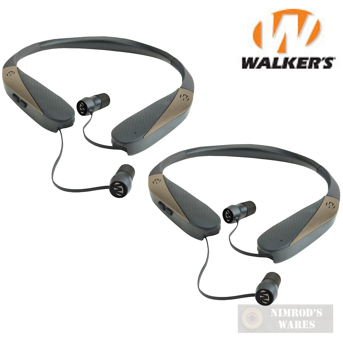 Walker's RAZORX Digital EAR BUDS 2PACK Retractable USB Rechargeable