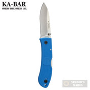 Ka-Bar DOZIER HUNTER KNIFE Folding 3" Thumb Stud BLUE 4062BL