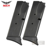 SCCY CPX-1 CPX-2 9mm 10 Round MAGAZINE 2-PACK Extended Base 01-006