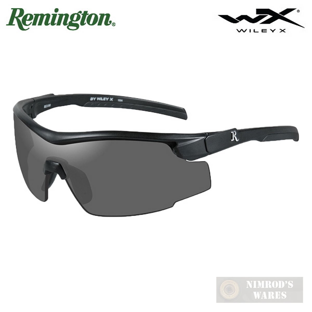 Remington Wiley X Shooting GLASSES Ballistic SMOKE Adult RE100 ...