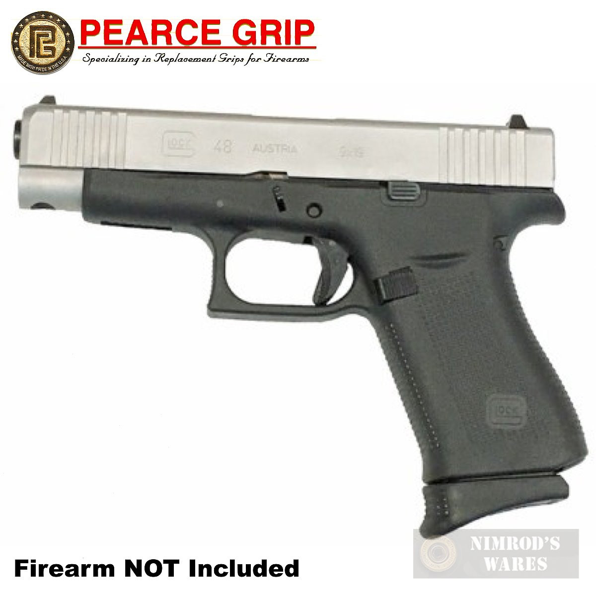Pearce Grip GLOCK 43X 48 G43X G48 GRIP EXTENSION 5/8" PG48
