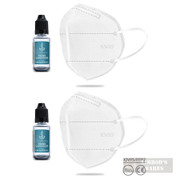 KN95 Protective Face Mask 2-PACK PPE 5-layers + Otis HAND SANITIZER 2-PACK 0.66 oz PORTABLE