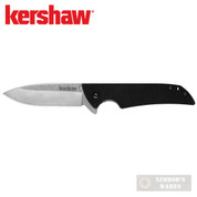 Kershaw SKYLINE Folding KNIFE Plain Edge Stonewashed 3.1" G10 Handle