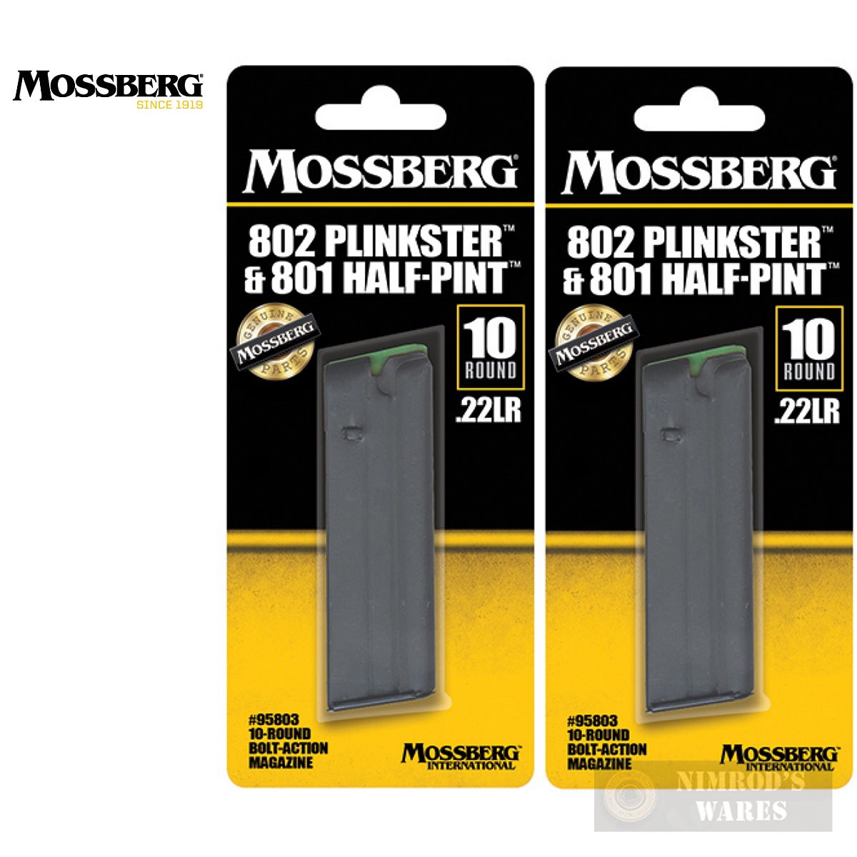 Mossberg International 95803 802 Plinkster 22 LR 10 rd Black Finish OEM 
