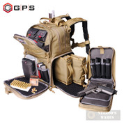 GPS Tactical Range BACKPACK 3 Pistol Cases and More TAN GPS-T1612BPT