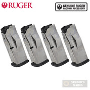 Ruger MAX-9 9mm 10 Round MAGAZINES 4-PACK Flush + Extended Floorplates 90714