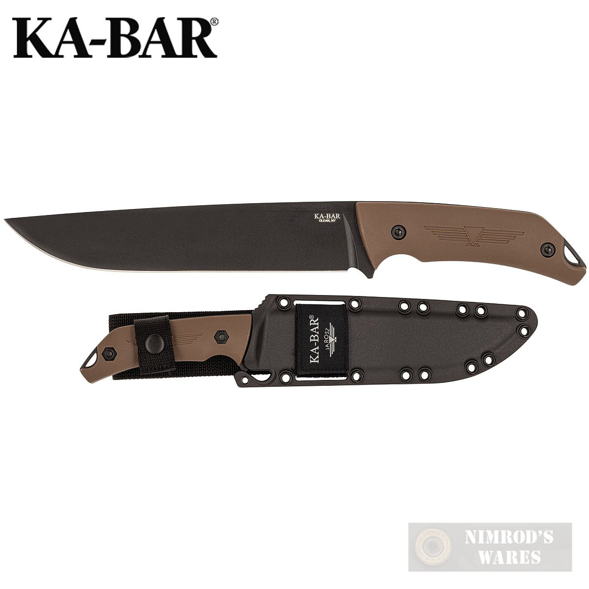 KaBar Jarosz CAMP TUROK 8" KNIFE Fixed Blade + SHEATH 7511